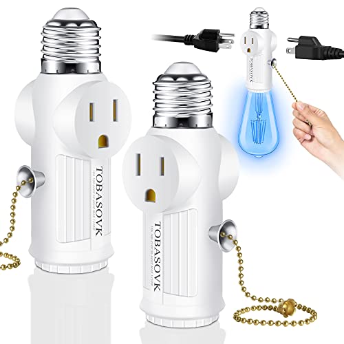 2Pcs Light Socket Outlet Adapter (2 Count)