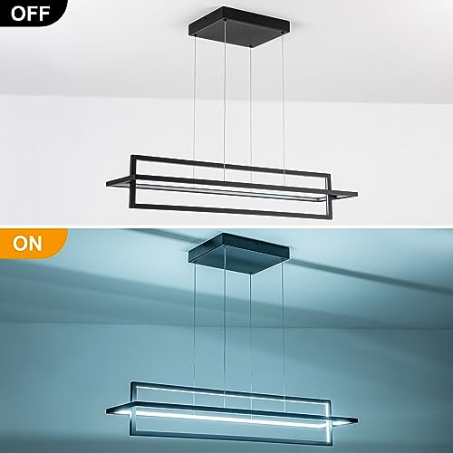 Modern LED Linear Rectangle Chandelier