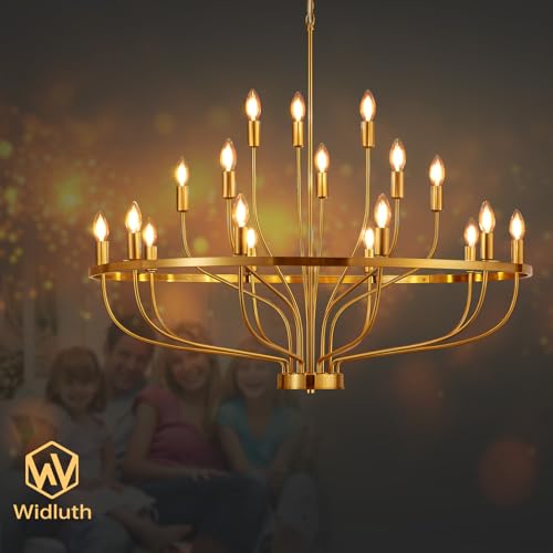 39.4" Large Gold Chandelier