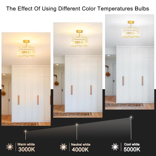 Modern Crystal Ceiling Light