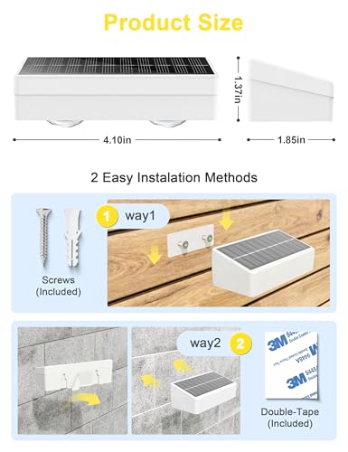 Solar Fence Lights Outdoor with Remote (16 Count)