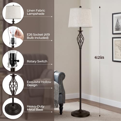 Floor Lamps for Living Room (Brown)