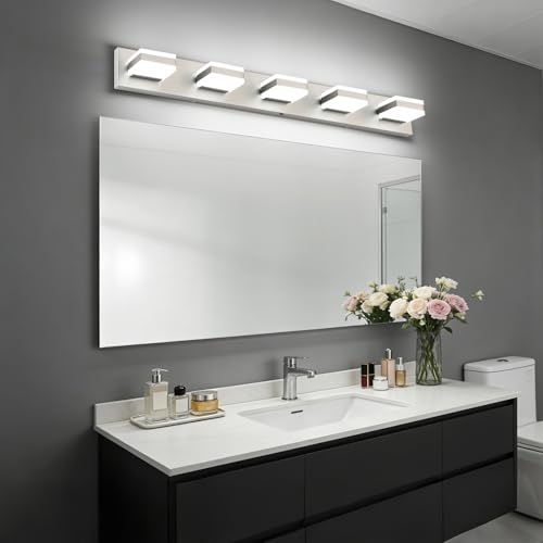 Brushed Nickel Vanity Lights for Bathroom