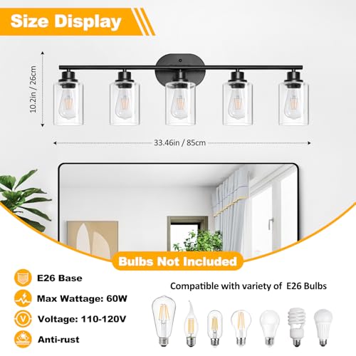 5 Light Bathroom Light Fixtures
