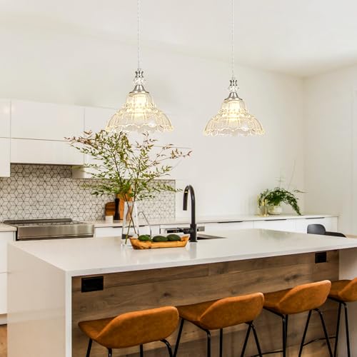 1 Piece Chandelier in Brushed Nickel Finish with Flower (1-Light / Nickel)