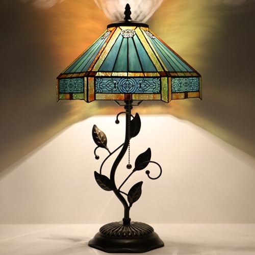 Tiffany Lamp Stained Glass Table Bedside Reading Light W12H19 inch