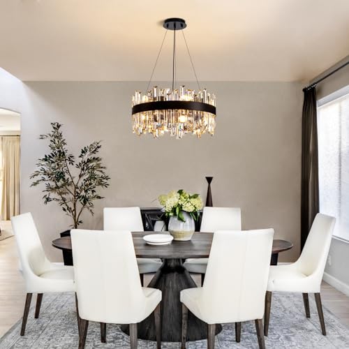 Black Crystal Chandelier for Dining Room