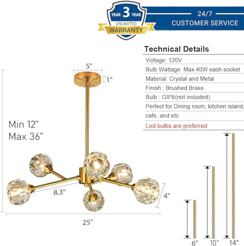 Sputnik Chandeliers for Dining Room