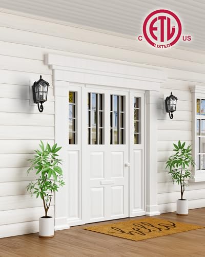 16.9" H Black Dusk to Dawn Outdoor Wall Lights Wall Mount (2 Count)