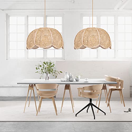 1 Light Rattan Woven Pendant Light