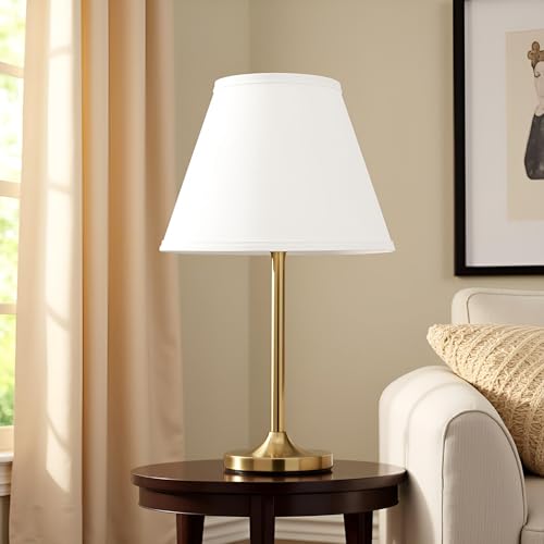 32630A Transitional Empire Shape Spider Construction Lamp Shade in Bone White
