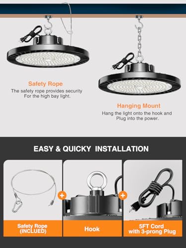 UFO LED High Bay Light 150W 12 Pack 5000K Daylight 22500LM (12 Count)