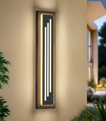 23.6'' LED Outdoor Wall Lights Modern Black Indoor Wall Sconce Lighting
