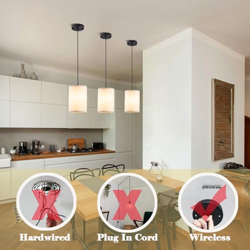 Battery Operated Pendant Light with Remote