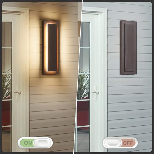 Brown Outdoor Wall Sconce Exterior Lights Fixture 15.7 in (2 Count)