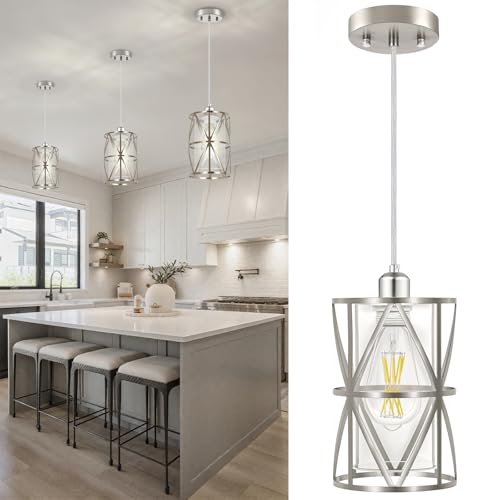 Brushed Nickel Pendant Lights Kitchen Island