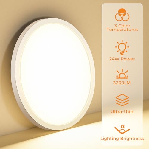 6 Pack 12Inch Flush Mount Ceiling Light Fixtures