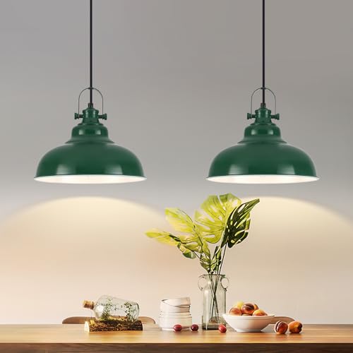 Green Pendant Lights Kitchen Island 2 Pack (2 Count)