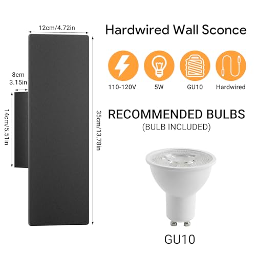 Hardwired Black Wall Sconces