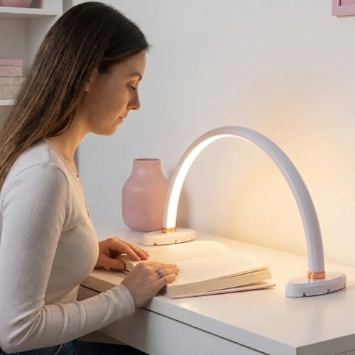 16" Half Moon Light for Nail Desk No Flicker&Shadow