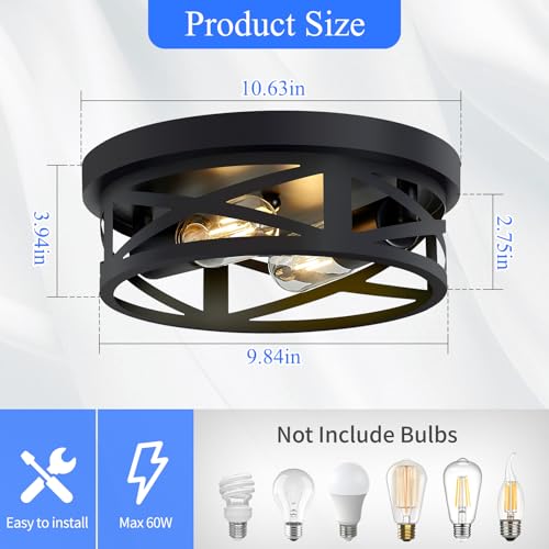 Flush Mount Ceiling Light Fixture (2 Count)