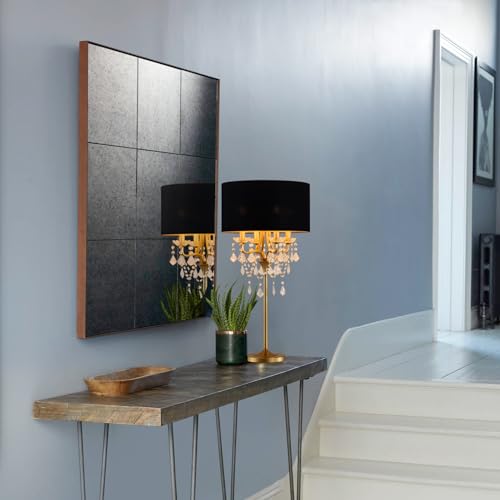 Drum Shade Gold Crystal Table Lamp