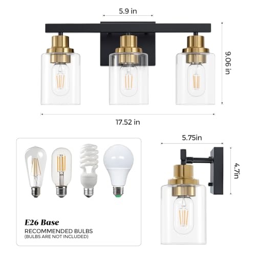 3 Light Bathroom Light Fixtures