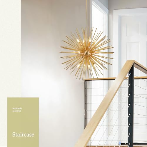 31.5" Gold Sputnik Chandelier 12