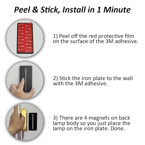 Peel and Stick on Cordless Gold Crystal Wall Sconces with Remote Set of 2