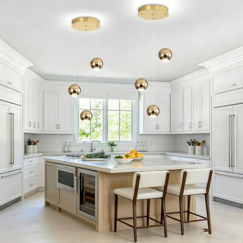 3 Light Modern Gold Pendant Light Hanging Light for Kitchen Island