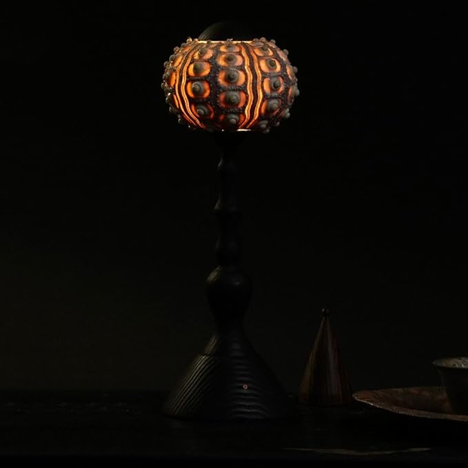 Wabi-sabi Style French Living Room Study Teahouse Desk Light Stylish High-end Touch Dimmable Rechargeable Wooden Desk Lamp Office Hotel Front Desk Table Lamp Coffee Shop Lighting Fixture