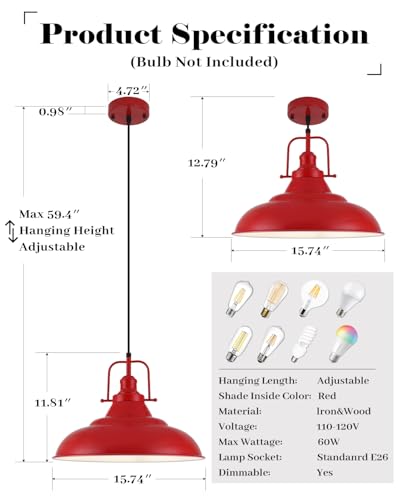 Red Pendant Light
