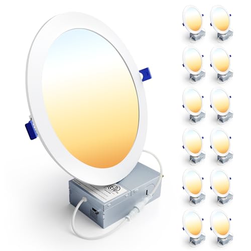 12 Pack 8 Inch LED Recessed Ceiling Light (12 Count)