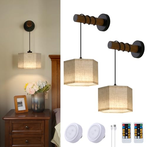 Battery Operated Wall Sconces Set of 2 (2 Count)