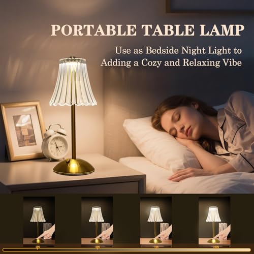2 Pcs Cordless Rechargeable Table Lamp