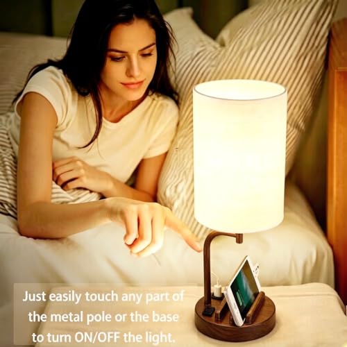 Touch Control USB Table Lamp with USB C