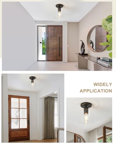 Brown and Gold Semi Flush Mount Ceiling Light