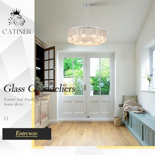Modern 24" Crystal Glass Chandelier 10