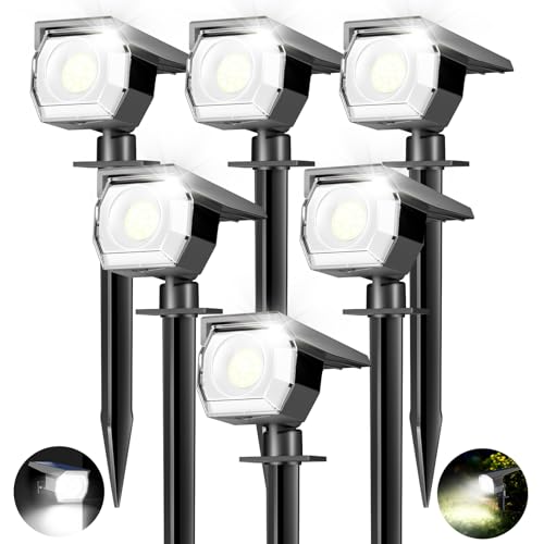 6 Pack Solar Spot Lights Outdoor Waterproof (6 Count)