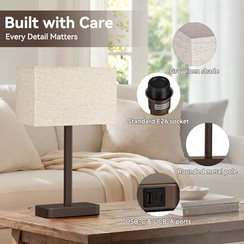 Touch Lamps for Bedroom Set of 2 (2 Count)