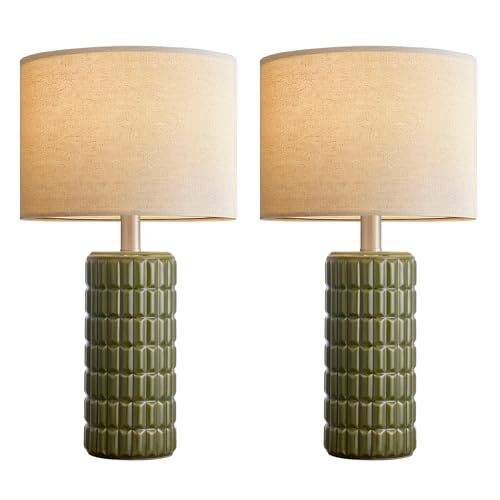 23" Modern Ceramic Table Lamps Set of 2 (2 Count)