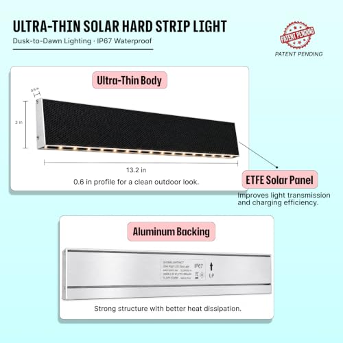 Solar LED Strip Lights Outdoor (6 Count)