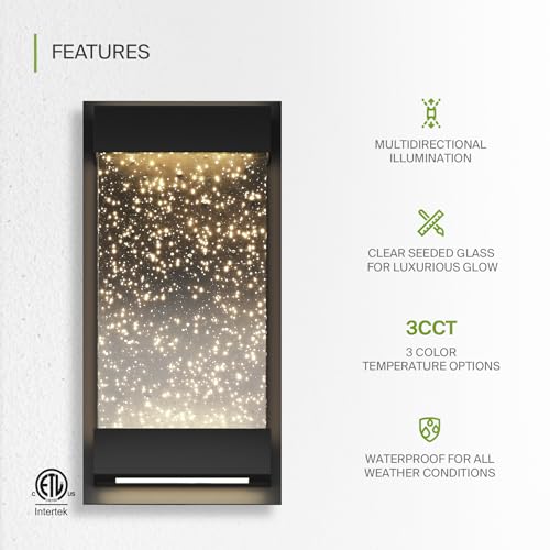 LED 12" Bubble Glass Wall Light Fixture
