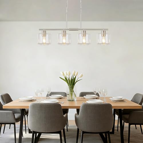 4 Light Brushed Nickel Kitchen Island Lighting