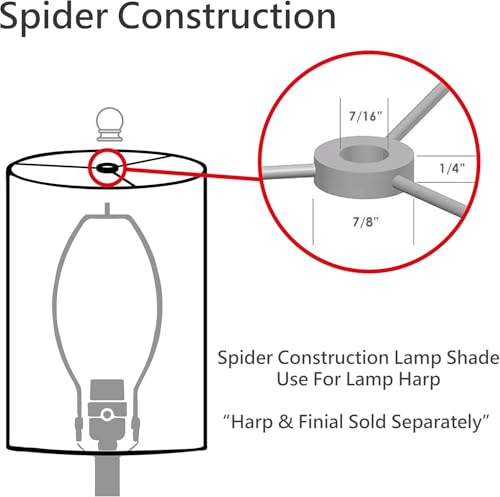 32327 Transitional Hardback Empire Shaped Spider Construction Lamp Shade in Black w
