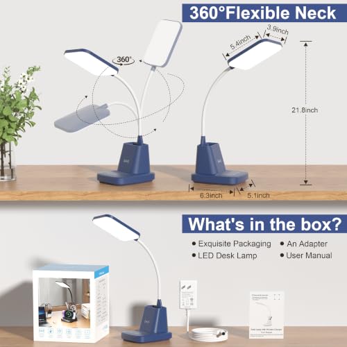 LED Desk Lamp with 10W Wireless Charging & Pen Holder