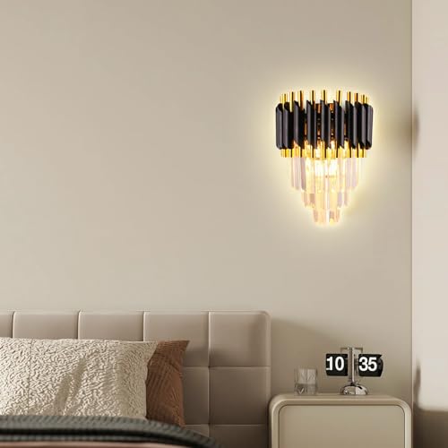 Black Crystal Wall Sconce