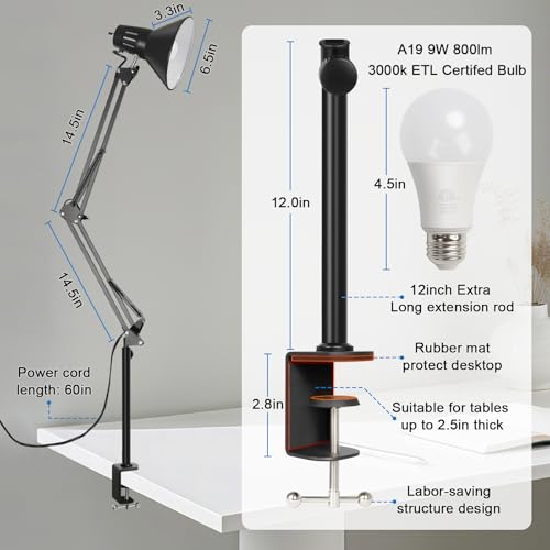 LED Clamp on Desk Lamp