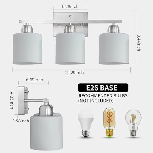 Brushed Nickel Bathroom Light Fixture
