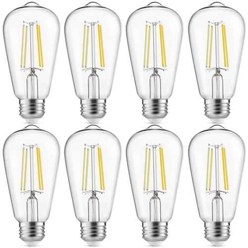 Edison Light Bulbs 60W Equivalent (8 Count)